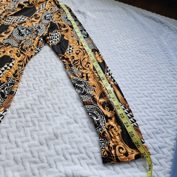 SOLD Timing Black & Gold Long Sleeve Button-Down Mini Dress Size 2X - Picture 12 of 14